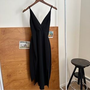 Black V-neckline dress